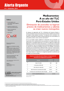 Medicamentos: A un año del TLC Perú-Estados Unidos Eliminación de aranceles no bajaron