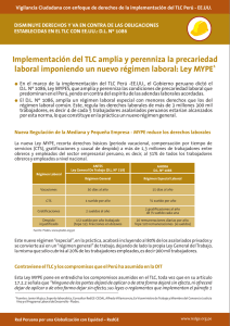 Implementación del TLC amplía y perenniza la precariedad