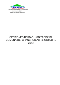 GESTIONES UNIDAD  HABITACIONAL COMUNA DE  GRANEROS ABRIL-OCTUBRE 2013