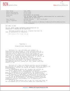 Ley Numero 19886 De Bases sobre Contratos Administrativos de Suministro y Prestacion de Servicios, Publicada el 30 de julio 2003