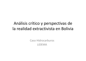 Análisis crítico y perspectivas de Análisis crítico y perspectivas de  la realidad extractivista en Bolivia