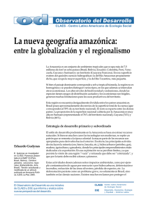 La nueva geografía amazónica: entre la globalización y el regionalismo