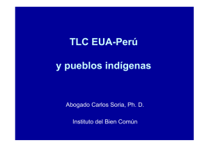 TLC EUA-Perú y pueblos indígenas Abogado Carlos Soria, Ph. D.