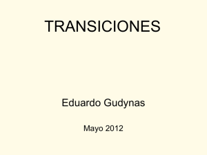 TRANSICIONES  Eduardo Gudynas Mayo 2012