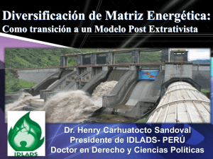Dr. Henry Carhuatocto Sandoval Presidente de IDLADS- PERÚ