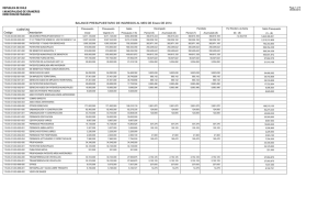balance presupuestario de ingreso Enero 2014