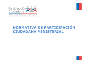 NORMATIVA DE PARTICIPACIÓN CIUDADANA MINISTERIAL