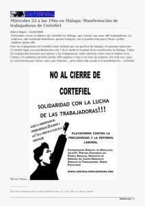 Miércoles 22 a las 19hs en Málaga: Manifestación de