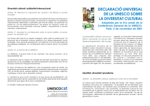 Declaraci Universal de la UNESCO sobre la Diversitat Cltural