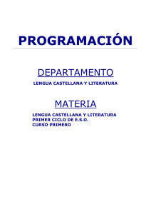 Programación Lengua Castellana y Literatura 1º ESO curso 2010-2011