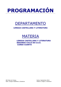 Programación Lengua Castellana y Literatura 4º ESO curso 2010-2011