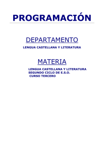 Programación Lengua Castellana y Literatura 3º ESO curso 2010-2011