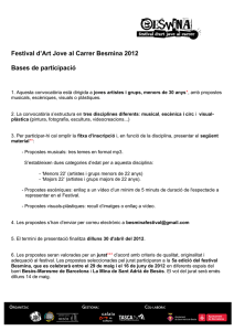 Festival d’Art Jove al Carrer Besmina 2012 Bases de participació