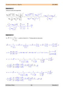 Examen II de números reales y álgebra. Curso 2011/2012