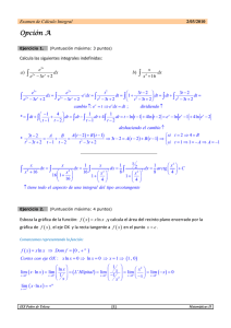 Examen de cálculo integral.Curso 2009/10