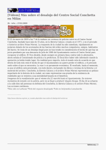 [Vídeos] Más sobre el desalojo del Centro Social Conchetta en Milán