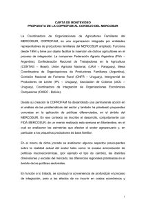 Carta de Montevideo. Propuesta de la COPROFAM al Consejo del MERCOSUR. 2003
