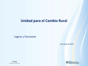 Presentación: Unidad para el Cambio Rural. Susana Márquez