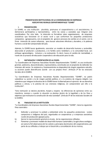 Documento: Presentación institucional de la Coordinadora de Empresas Asociativas Rurales Departamentales (CEARD).