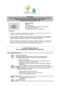 PROGRAMA Diálogo Regional de planificación y movilización por el año internacional... agricultura familiar campesina e indígena- AIAF CI 2014