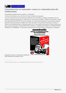 Concentración en Santander contra la criminalización del Antifascismo