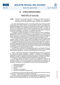 BOLETÍN OFICIAL DEL ESTADO MINISTERIO DE IGUALDAD III.  OTRAS DISPOSICIONES 13486