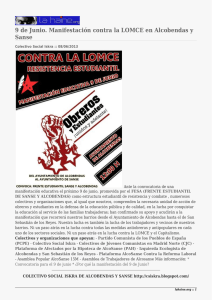 9 de Junio. Manifestación contra la LOMCE en Alcobendas y Sanse
