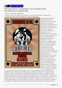 Presentación en Guadalajara de la Organización Revolucionaria Antifascista