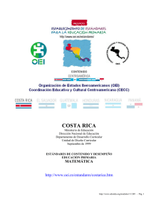 Costa Rica: Est ndares de Contenido y Desempe o en Matem tica - Pri...