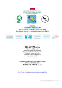 Guatemala: Est ndares de Contenido y Desempe o en Ciencias Naturale...