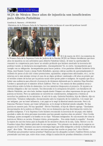SCJN de México: Doce años de injusticia son insuficientes