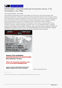 Montevideo: Concentración por los presos vascos, 5 de