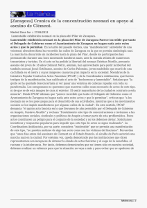[Zaragoza] Cronica de la concentración neonazi en apoyo al