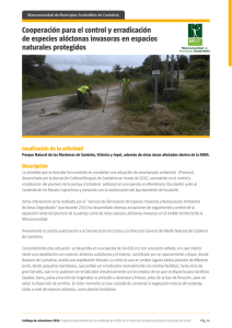 Cooperación para el control y la erradicación de especies alóctonas invasivas en espacios naturales protegidos. Mancomunidad de Municipios Sostenibles de Cantabria.