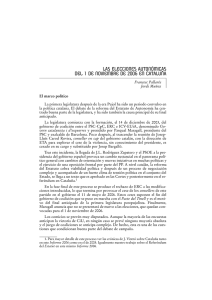 Las eleccciones autonómicas del 1 de noviembre de 2006 en Cataluña