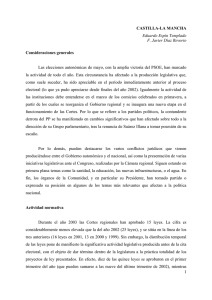 CASTILLA-LA MANCHA  Consideraciones generales Eduardo Espín Templado