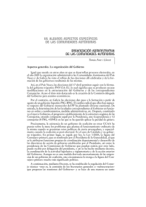 VII. ALGUNOS ASPECTOS ESPECÍFICOS DE LAS COMUNIDADES AUTÓNOMAS ORGANIZACIÓN ADMINISTRATIVA