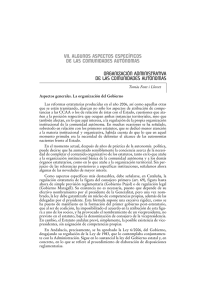 VII. ALGUNOS ASPECTOS ESPECÍFICOS DE LAS COMUNIDADES AUTÓNOMAS ORGANIZACIÓN ADMINISTRATIVA