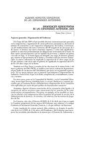 Organización administrativa de las Comunidades Autónomas 2009