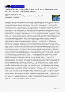 Las familias de la Corrala Utopía critican al Ayuntamiento