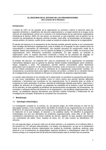 ________________________________________________________________________________  EL DISCURSO EN EL ESTUDIO DE LAS ORGANIZACIONES: