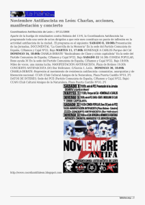 Noviembre Antifascista en León: Charlas, acciones, manifestación y concierto