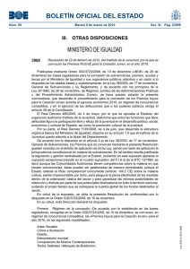BOLETÍN OFICIAL DEL ESTADO MINISTERIO DE IGUALDAD III.  OTRAS DISPOSICIONES 3988