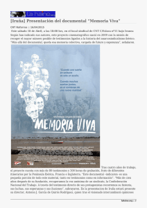 [Iruña] Presentación del documental “Memoria Viva”