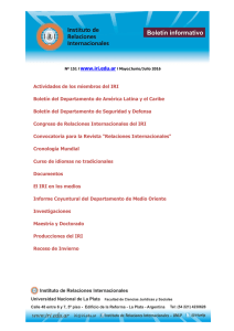 www.iri.edu.ar  Actividades de los miembros del IRI