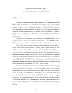 Los procesos de integración en América Latina