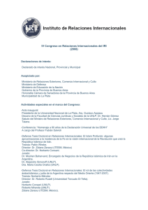 IV Congreso en Relaciones Internacionales del IRI (2008)