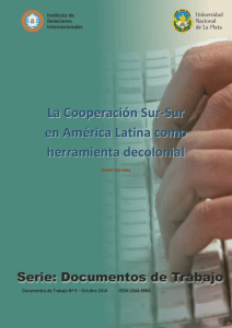 La Cooperación Sur-Sur en América Latina como herramienta decolonial