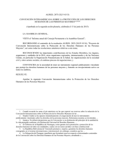 AG/RES. 2875 (XLV-O/15)  CONVENCIÓN INTERAMERICANA SOBRE LA PROTECCIÓN DE LOS DERECHOS