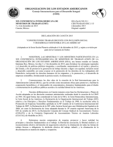 ORGANIZACION DE LOS ESTADOS AMERICANOS  Consejo Interamericano para el Desarrollo Integral (CIDI)